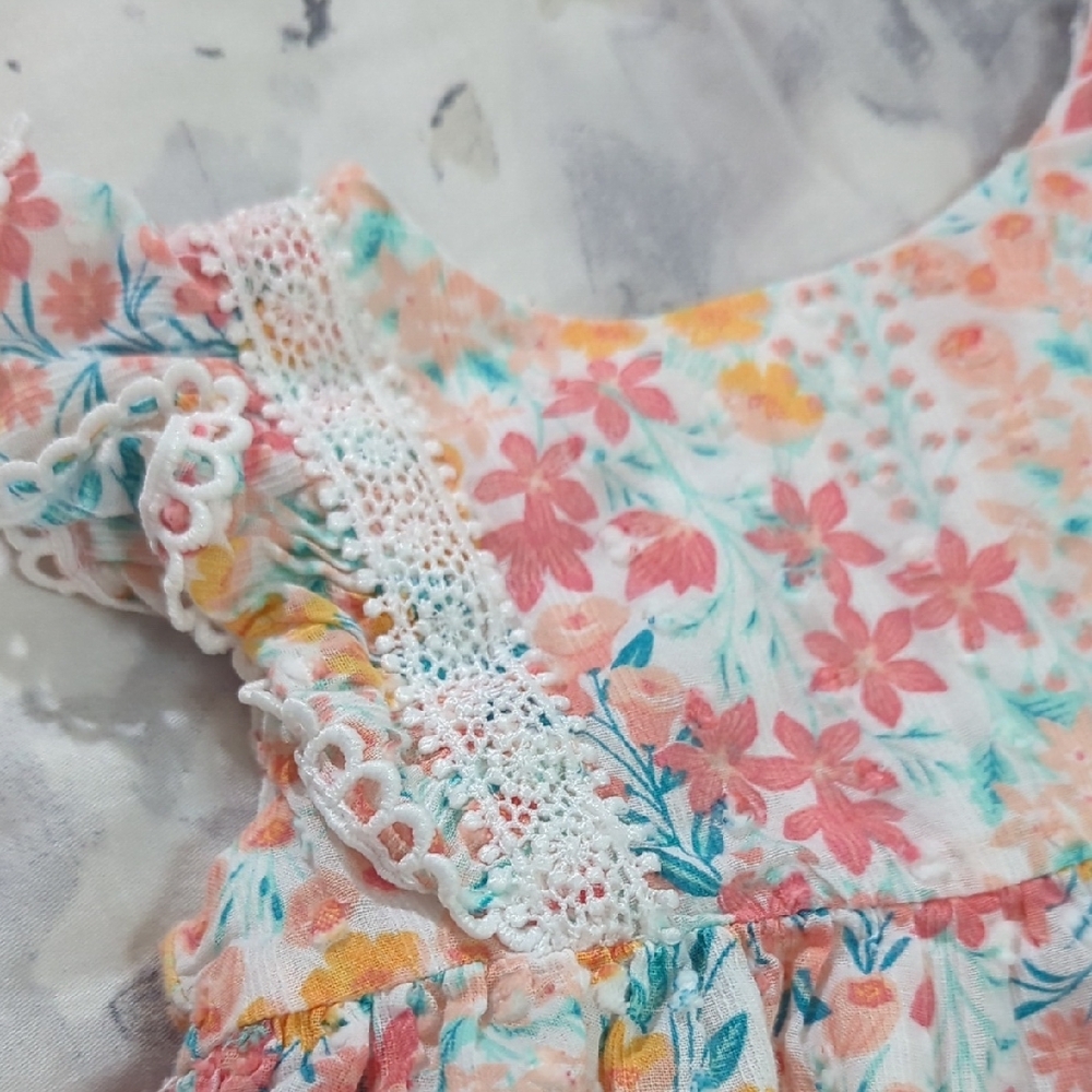 Size 3-6M Baby Girls Tommy Bahama Multicolor Baby Dress - Picture 3 of 11